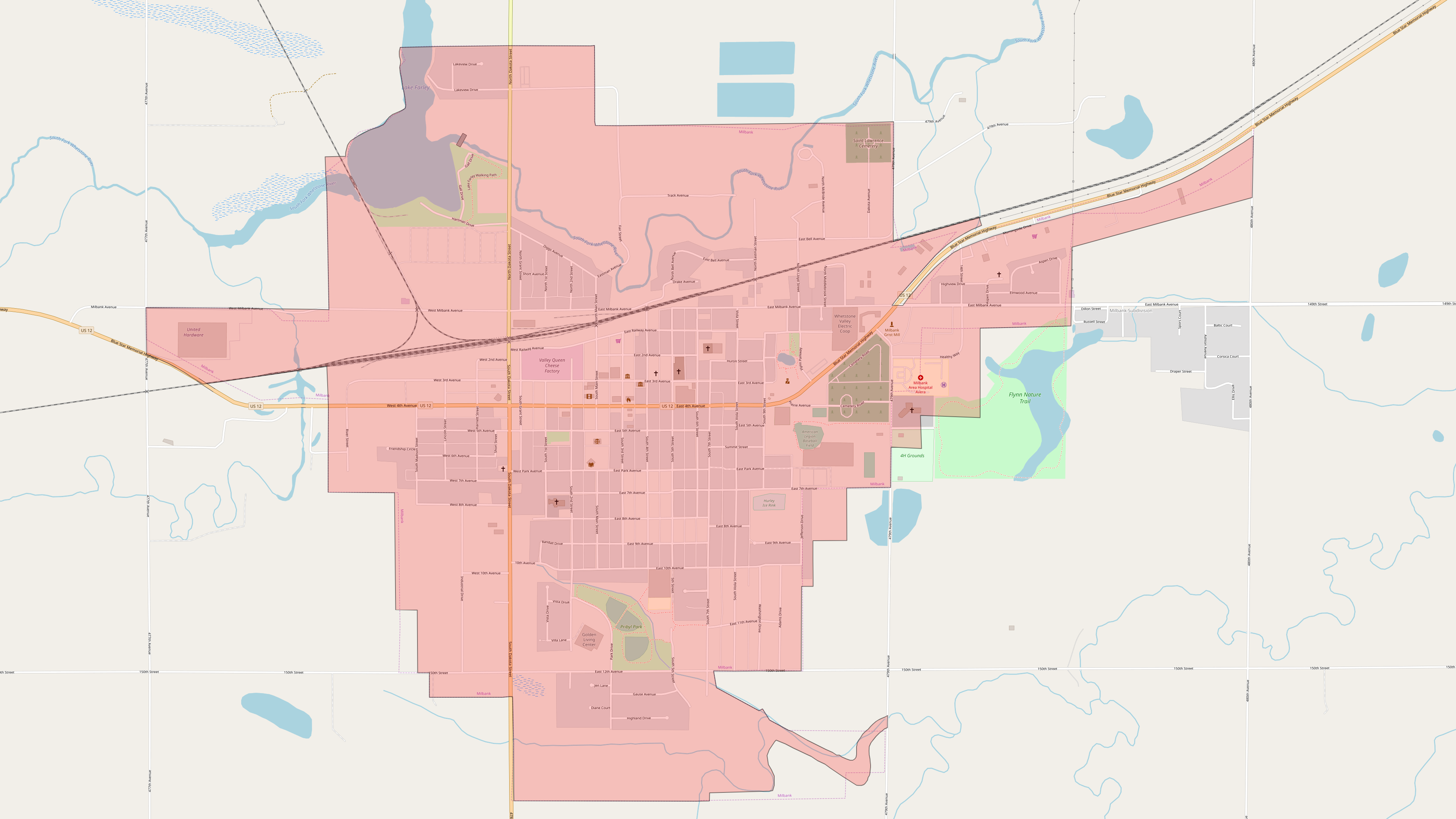 map-of-Milbank-SD